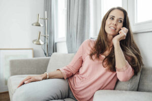 woman on phone applying for a DMP